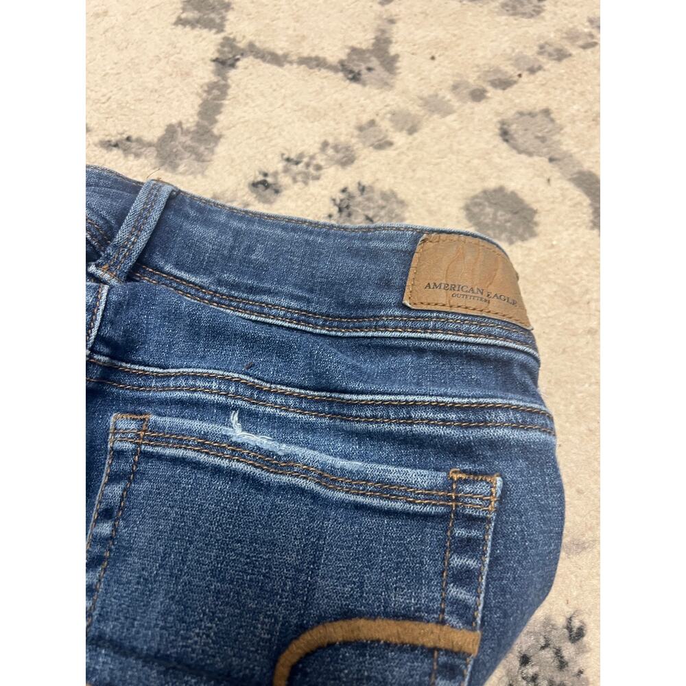 American Eagle Women's Jeans Flare Leg Low Rise Size 4 Long 4L - Picture 10 of 12
